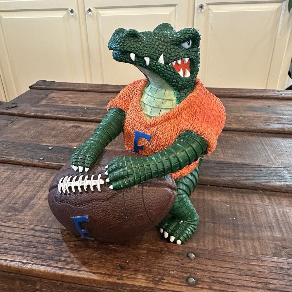 Florida Gators Albert mascot figurine with Football RARE 7”
